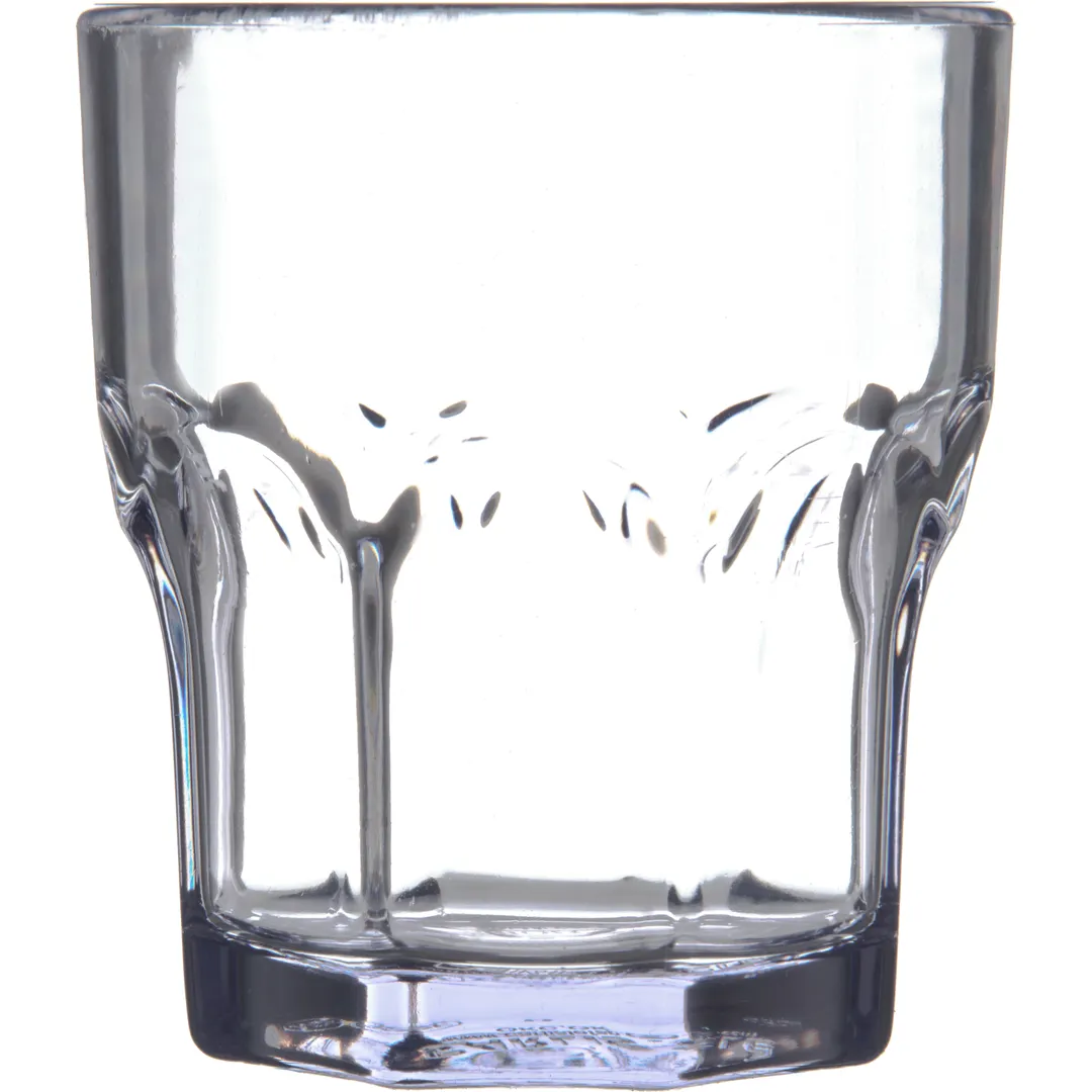 Carlisle 580807 - 8oz Clear SAN Tumbler, Smooth, Dishwasher Safe, BPA-Free, 0°F-180°F, Stackable