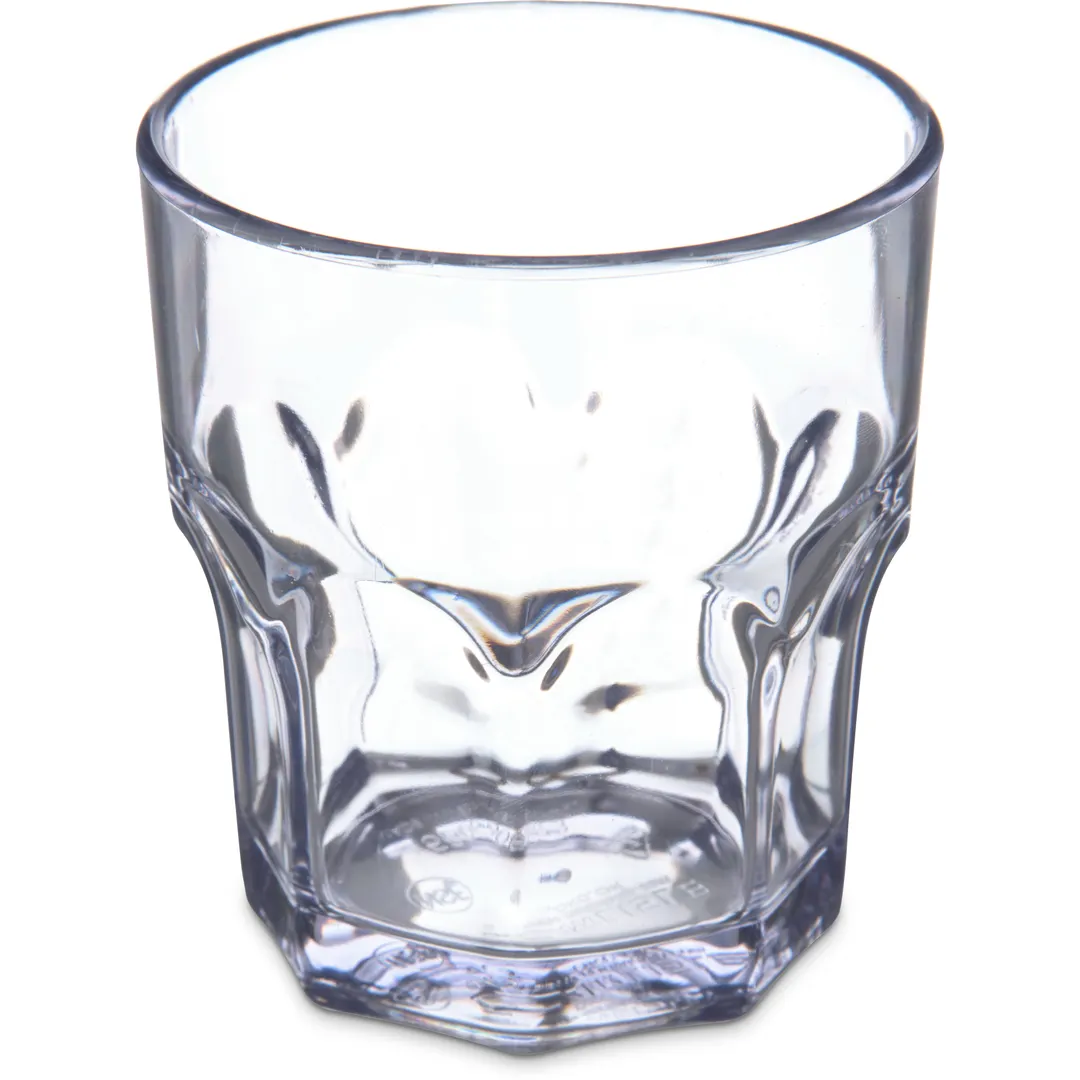 Carlisle 580807 - 8oz Clear SAN Tumbler, Smooth, Dishwasher Safe, BPA-Free, 0°F-180°F, Stackable