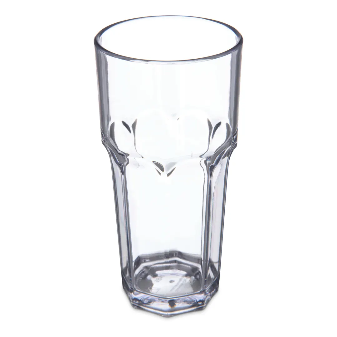 Carlisle 581407 - 14oz Clear SAN Tumbler, Smooth, BPA Free, Dishwasher Safe, Stackable