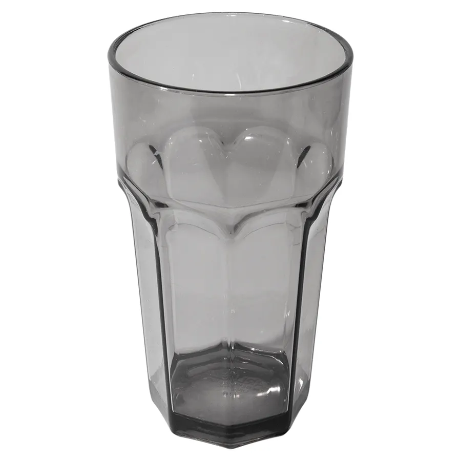 Carlisle 583218 - 32oz Black Faceted Tumbler, Smooth, SAN, BPA Free, Dishwasher Safe, NSF