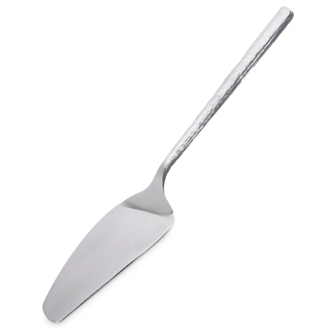 Carlisle 60207 Terra Cake Server, 11"L, Stainless Steel, Hammered Mirror Finish