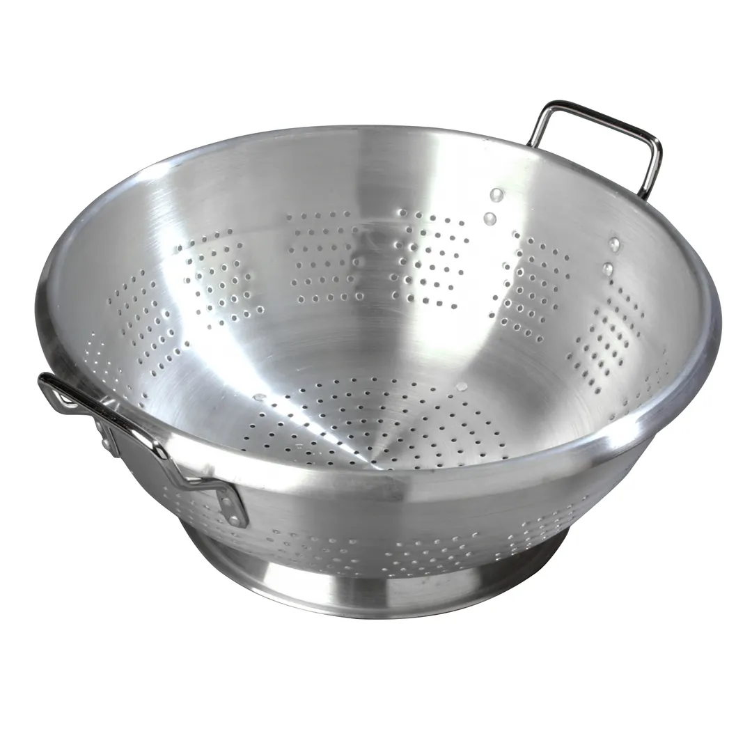 Carlisle 60277 Colander, 16 qt., 16-1/2" dia. x 7-1/8" deep, Aluminum, Satin Finish