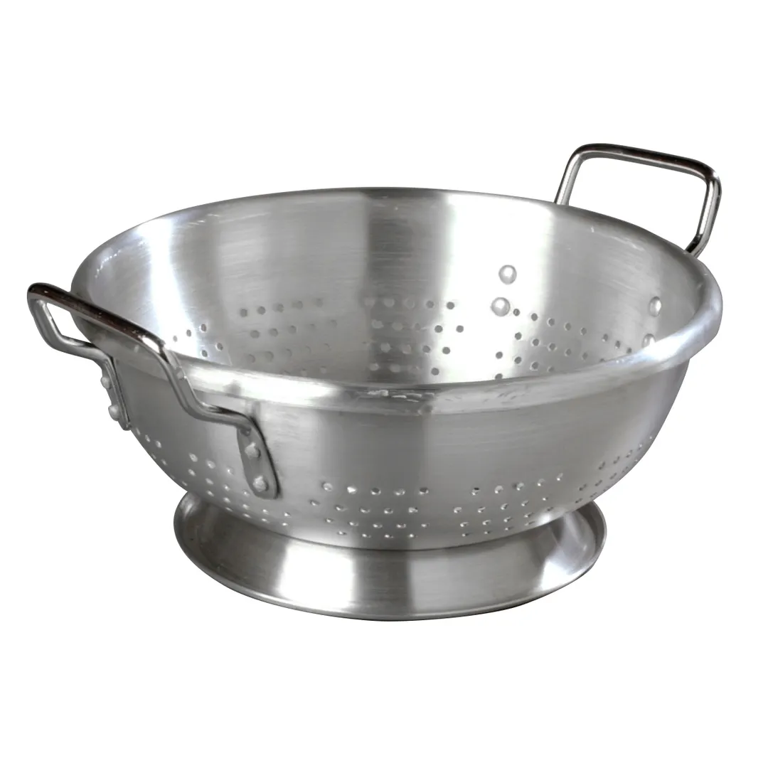 Carlisle 60278 Colander, 8 Qt., 12" Dia. X 5" Deep, Aluminum, Satin Finish
