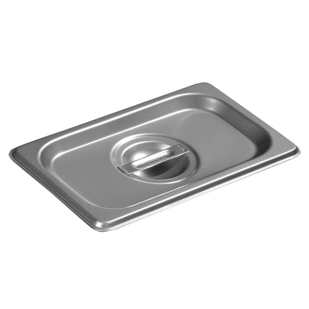 Carlisle 607190C DuraPan™ Steam Table Pan Cover, 1/9-Size, Flat, 24‑Gauge 18/8 Stainless Steel