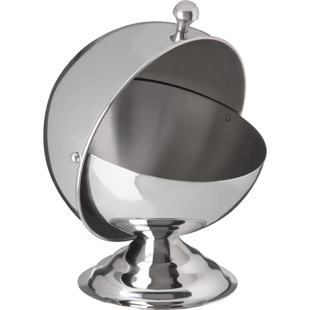 Carlisle 609131 - 10 oz Bowl, 4-3/4" Dia, Roll‑Top Cover, Knob Handle, 18‑8 Stainless Steel Polished