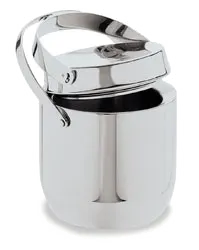 Carlisle 609190 Ice Bucket, 1.5‑Quart Double‑Wall, Flat Handle, Hinged Lid, Stainless Steel Finish