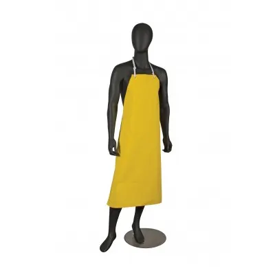 Carlisle 615NBA-Y Neo-Flex Bib Apron, 29" x 43", One-Size, Yellow Neoprene, Adjustable Neck Strap