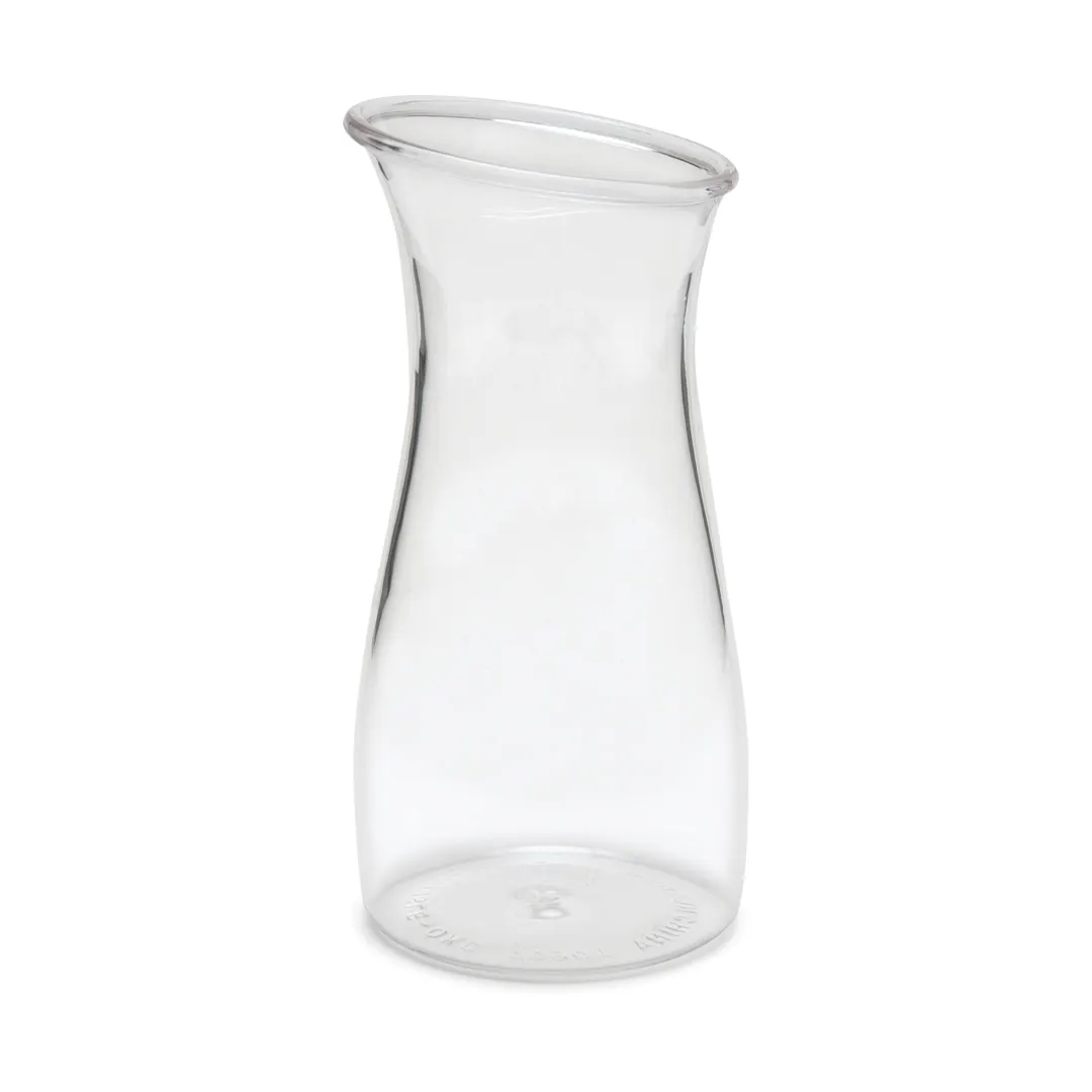 Carlisle 7090107 Cascata Carafe – 1/2 Liter 16.9 Oz Polycarbonate, Clear, Drip‑Free, NSF Certified