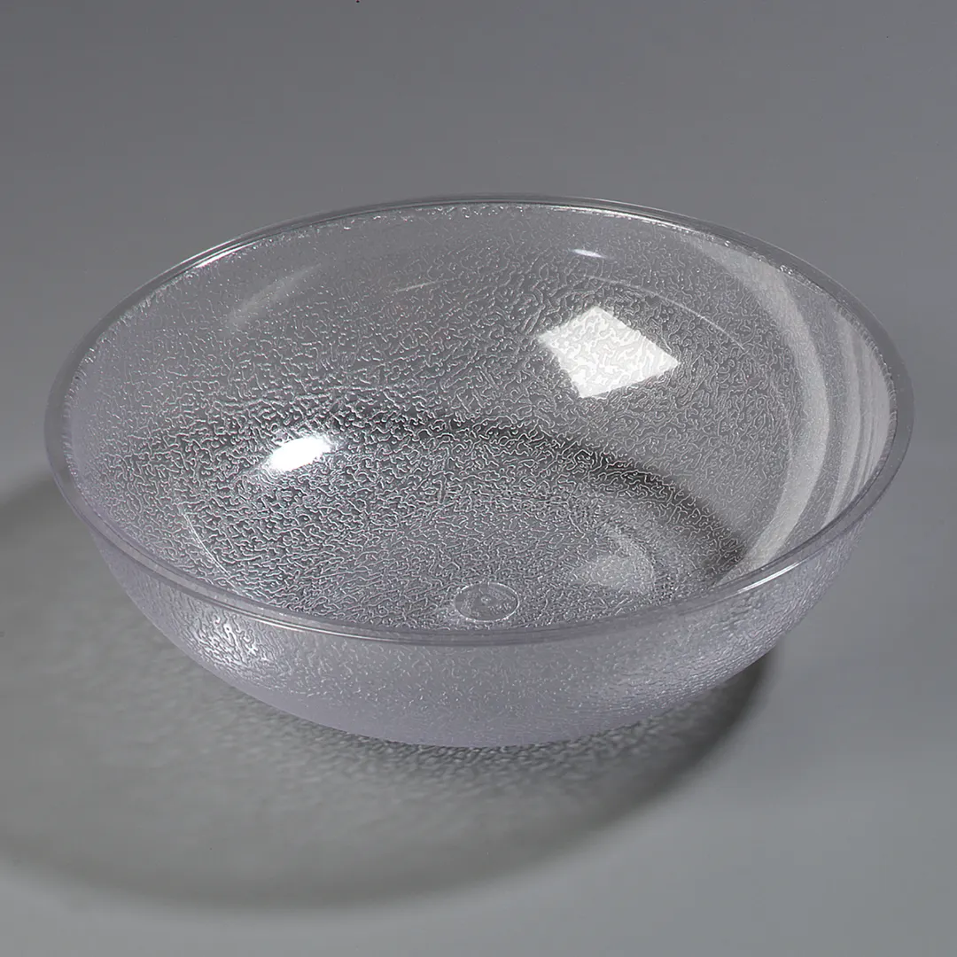 Carlisle 721207 Clear 12" Round Salad Bowl, 5.5‑Qt Polycarbonate, Dishwasher/Freezer Safe