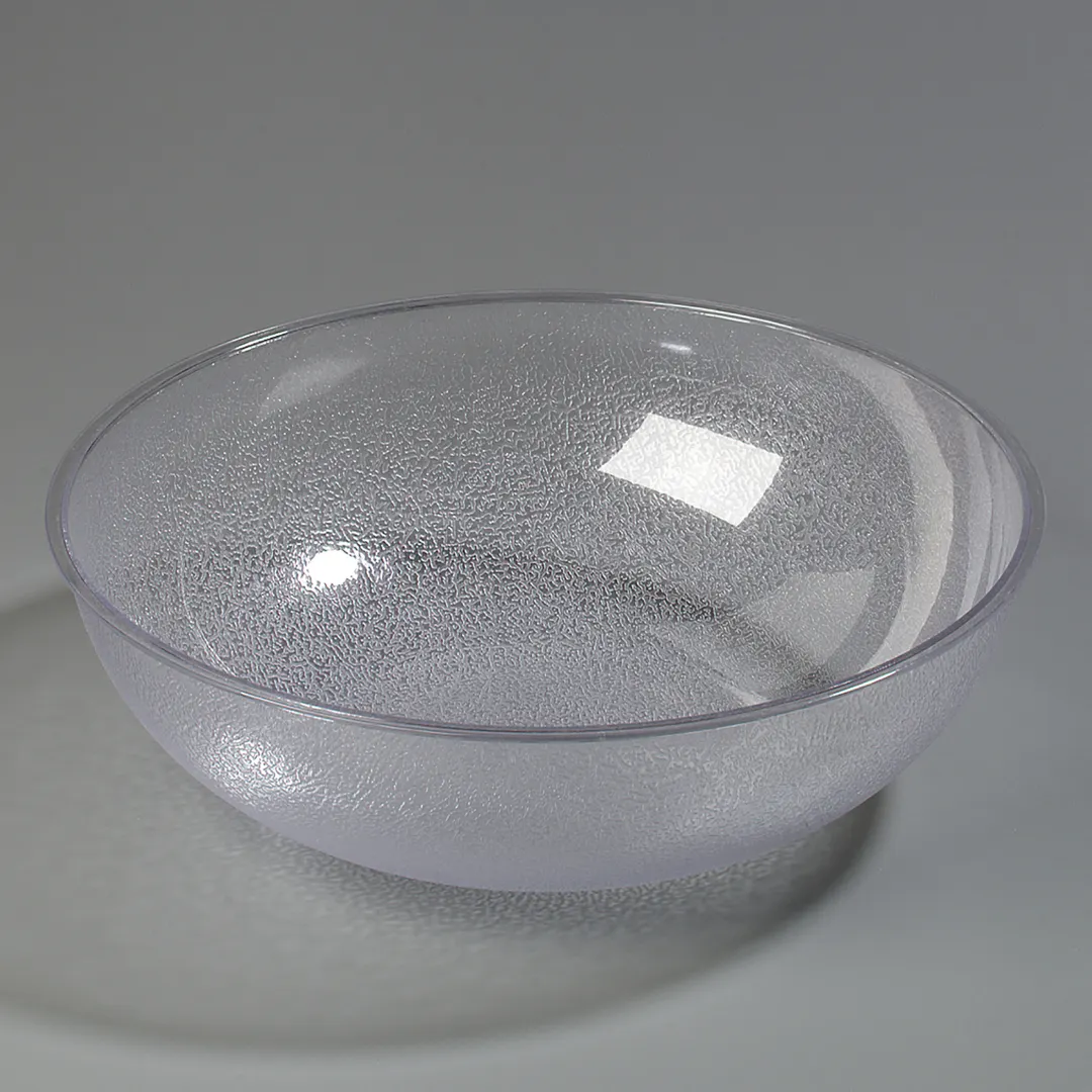 Carlisle 721807 - 18" Clear Polycarbonate Salad Bowl, 18‑Qt, Pebbled, Freezer Safe