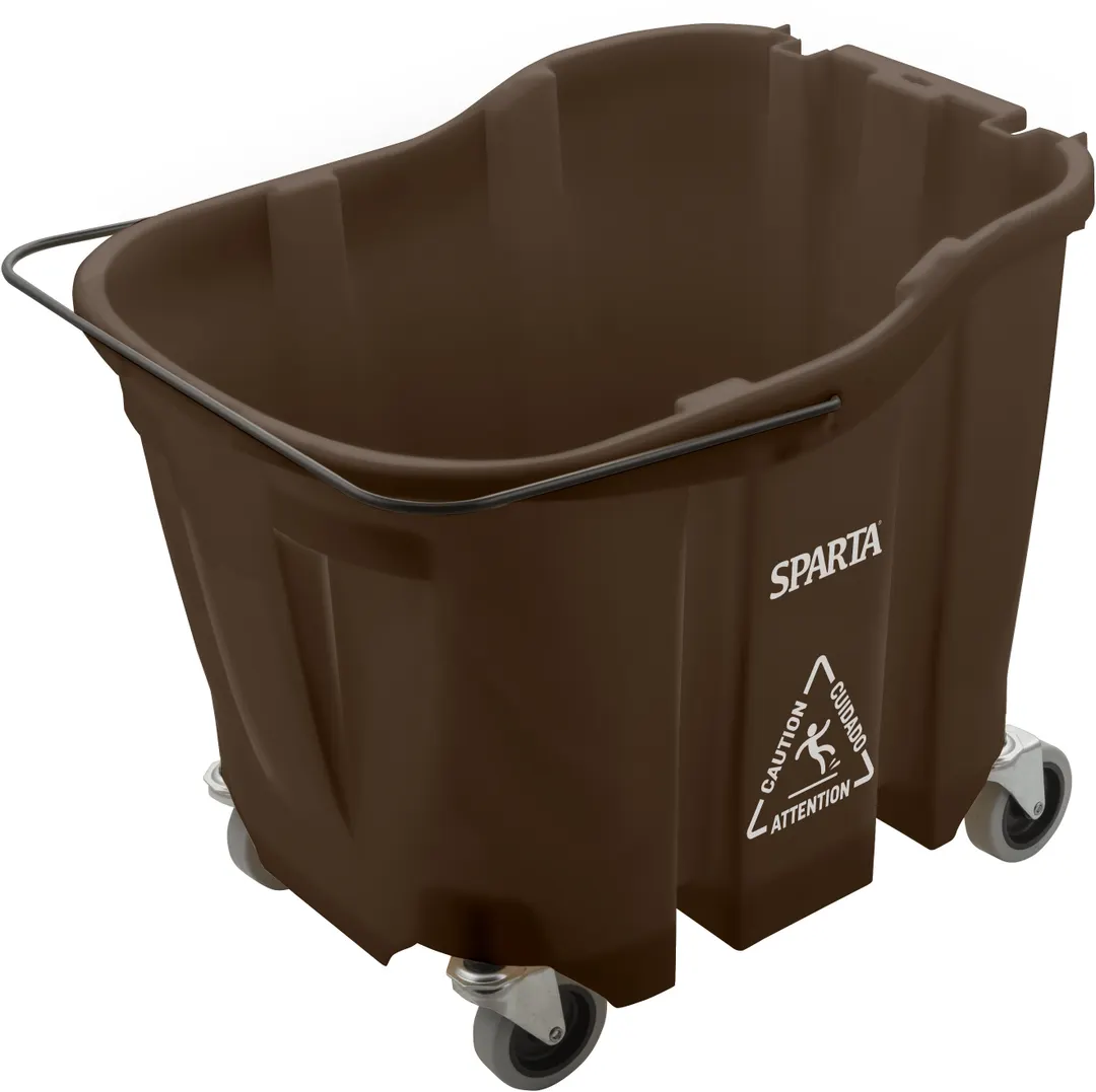Carlisle 7690401 OmniFit Mop Bucket, 35 Quart Brown Plastic for Commercial Floor Cleaning