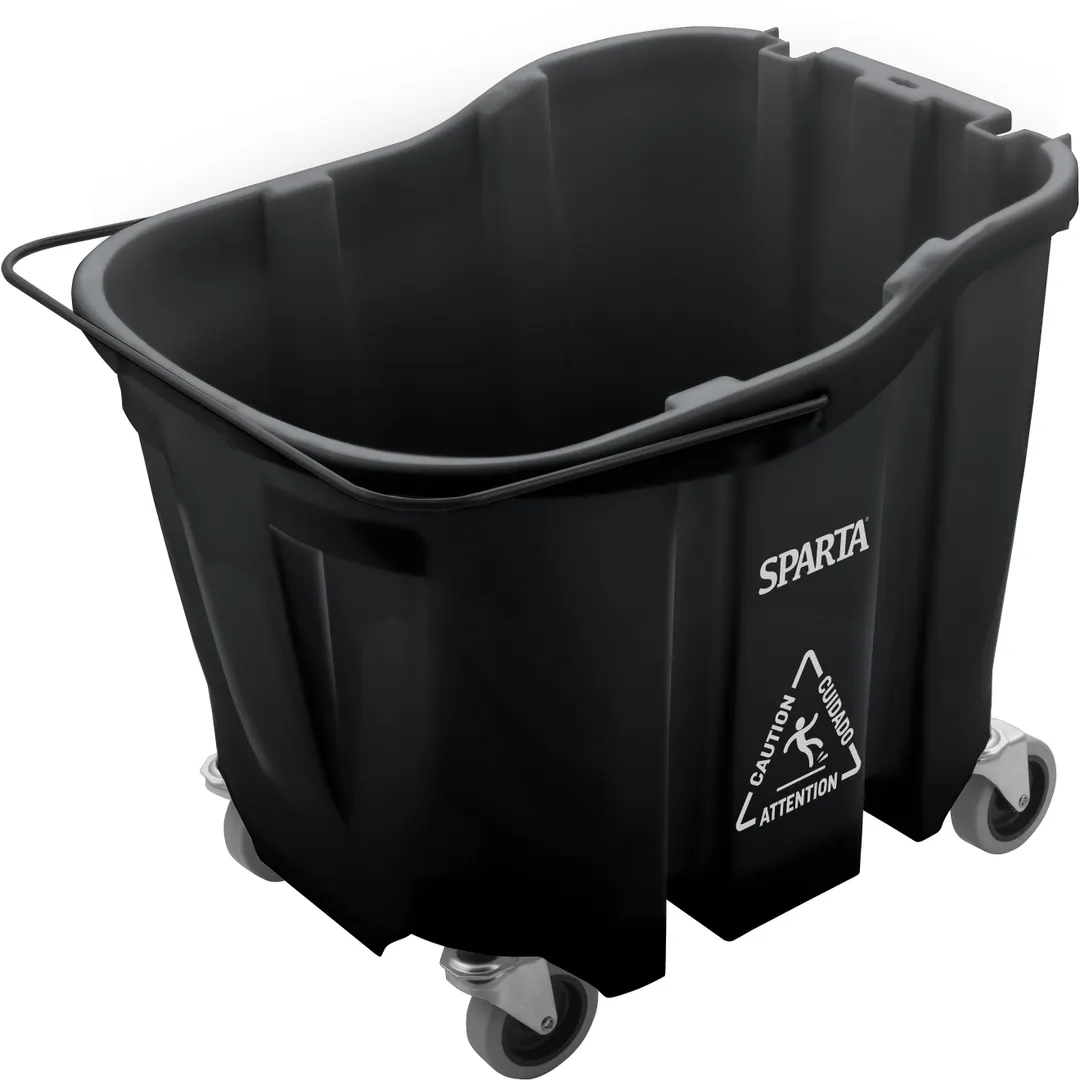 Carlisle 7690403 OmniFit Mop Bucket, 35 Qt Black Heavy-Duty Plastic Construction - 1/Each