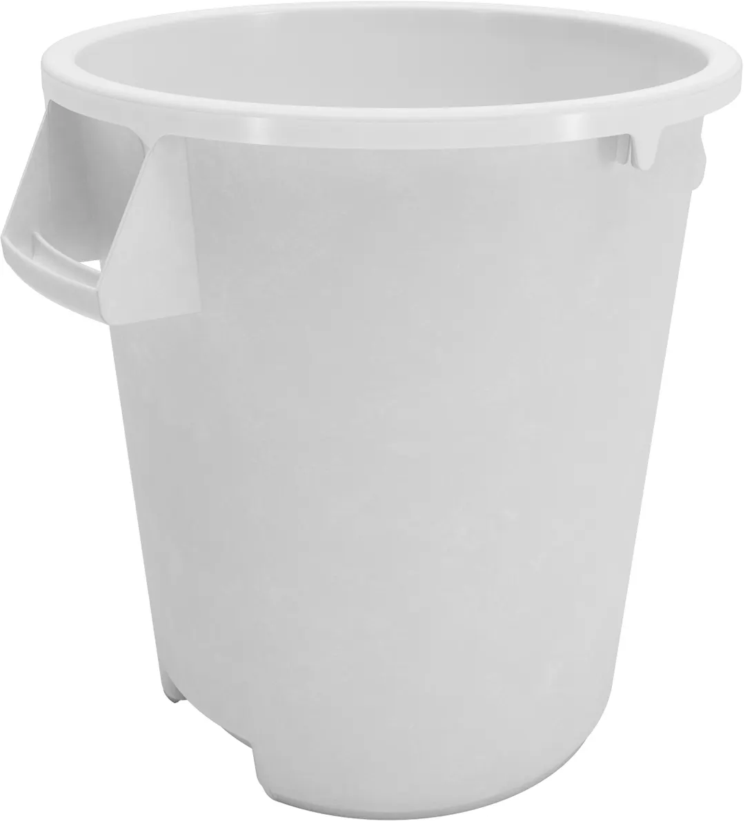 Carlisle 84101002 Bronco™ 10‑Gallon Waste Bin, 17‑9/20" H x 15‑3/5" Dia., White, NSF, Stackable