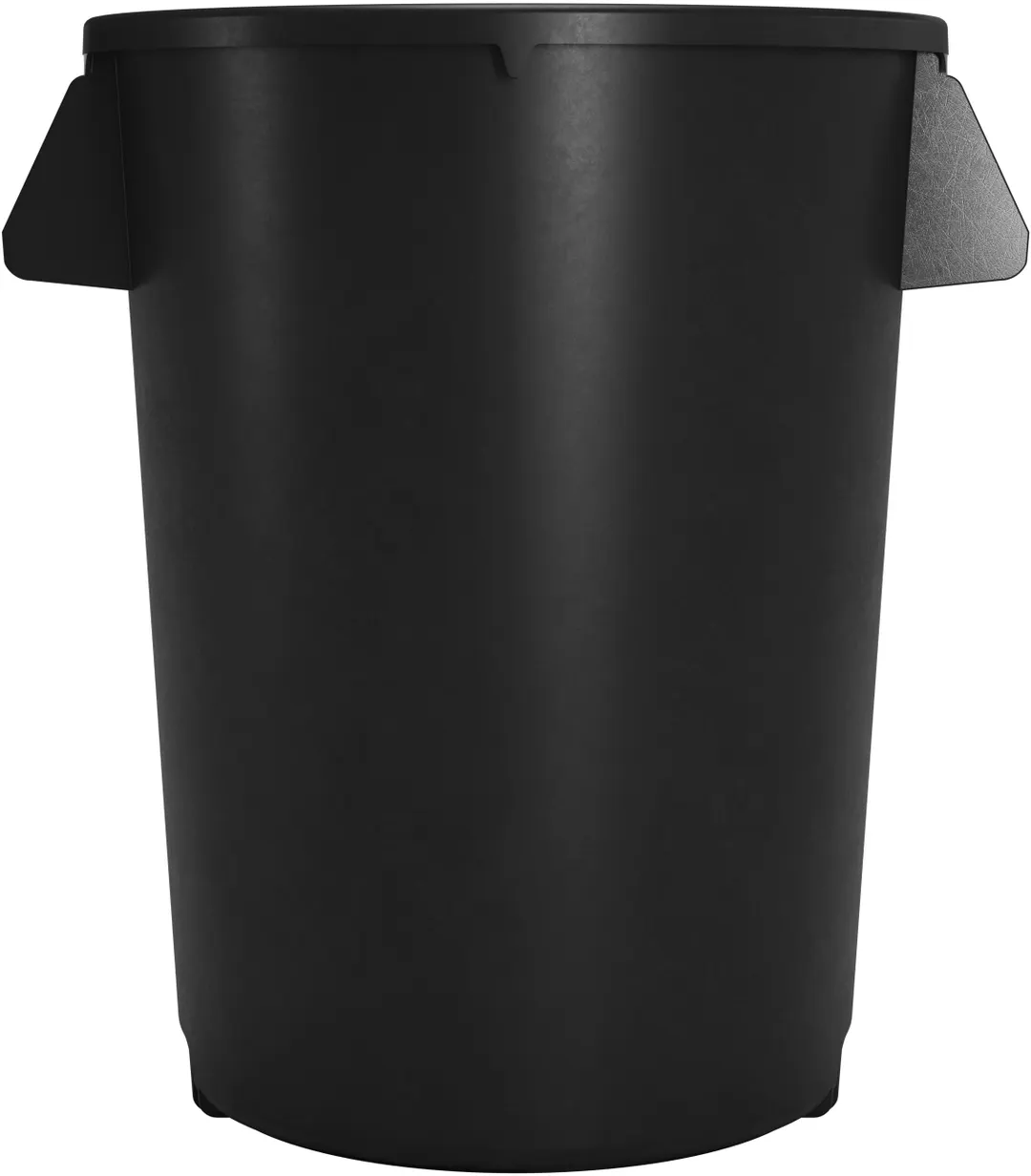 Carlisle 84102003 20‑Gallon Trash Can, 23"H x 19‑9/20" Dia., Black Polyethylene, NSF, Stackable