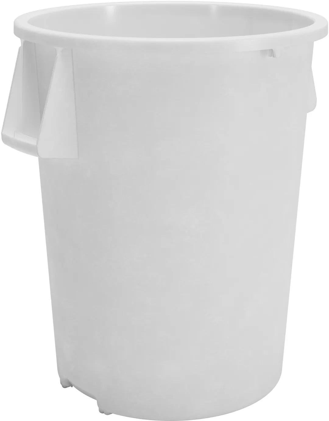Carlisle 84105502 Bronco™ 55‑Gallon Round Trash Bin, White Polyethylene, NSF Certified, Stackable