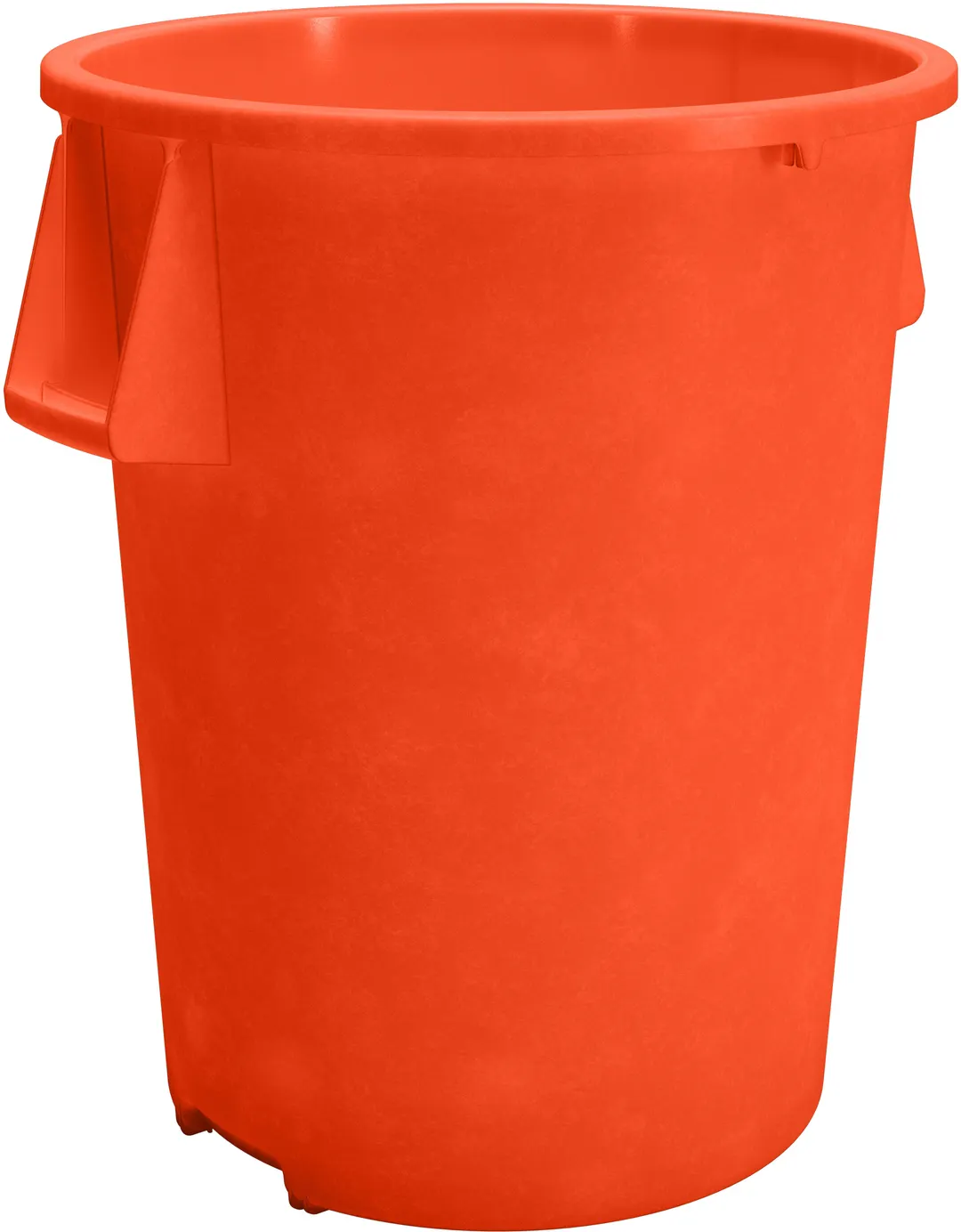 Carlisle 84105524 Bronco™ 55‑Gallon Round Trash Bin, 33" H x 26‑1/2" Dia., Orange, NSF - 1/Each