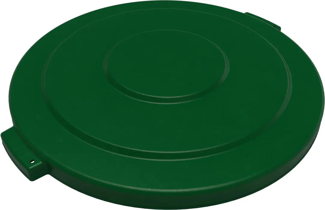 Carlisle 84105609 Bronco™ Waste Bin Lid, Round 2‑3/10"H x 27" Dia, Green, 55‑Gallon, Locks, NSF