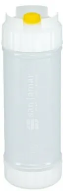 Carlisle 857316M San Jamar EZ-Kleen Squeeze Bottle, 16 oz., White, Yellow Cap, Single Tip, Top - 1/Pack