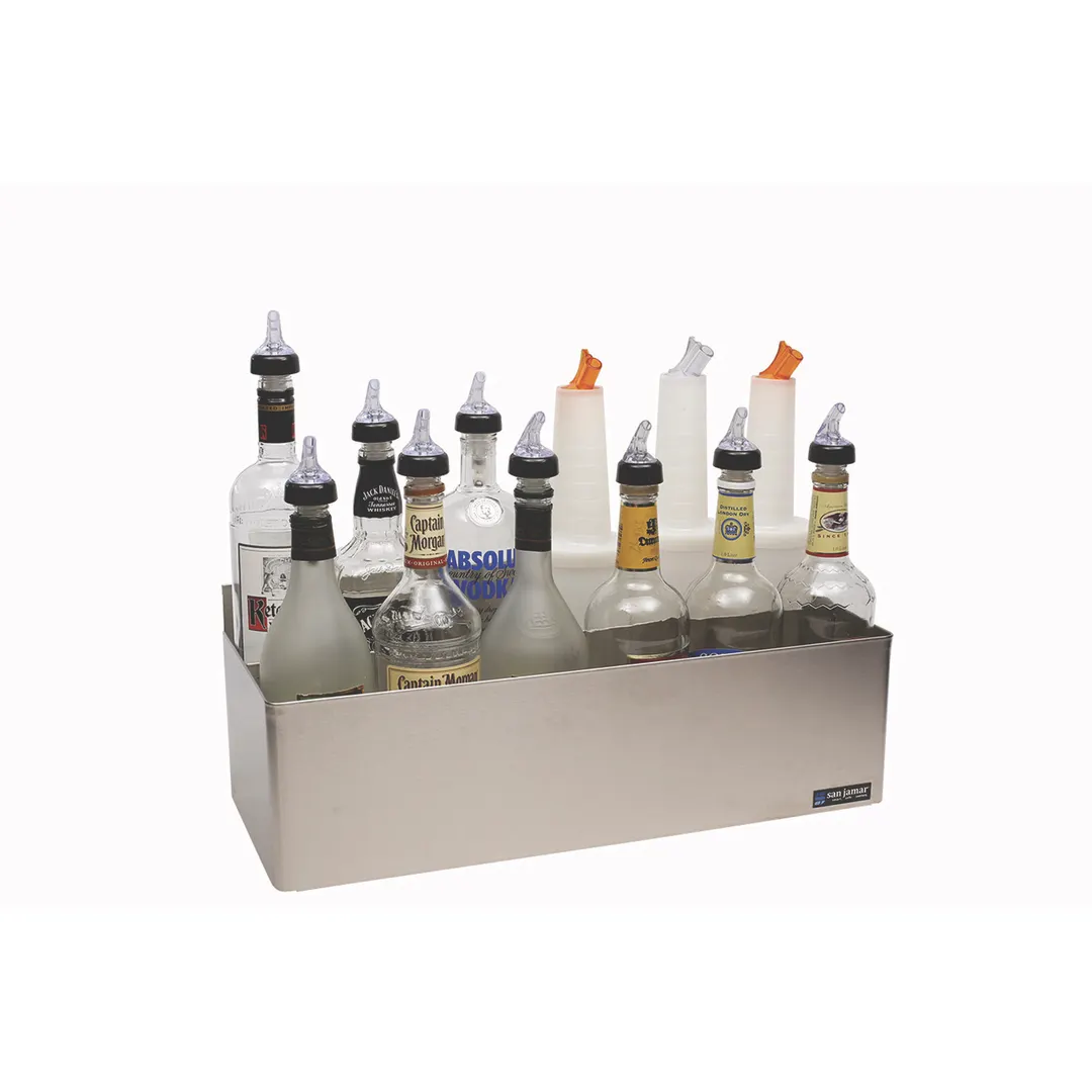 Carlisle B5522D Double Speed Rail, 21-1/8"W x 8"D x 7-5/8"H, Stainless, 10 Qt/L Bottles