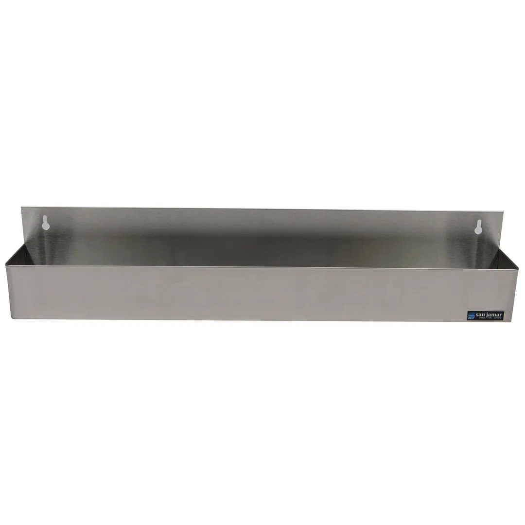 Carlisle B5532 Rail – 31-1/8"W x 4-1/8"D x 6"H, Keyhole Mount, Holds 8 Qt Bottles, Stainless Steel