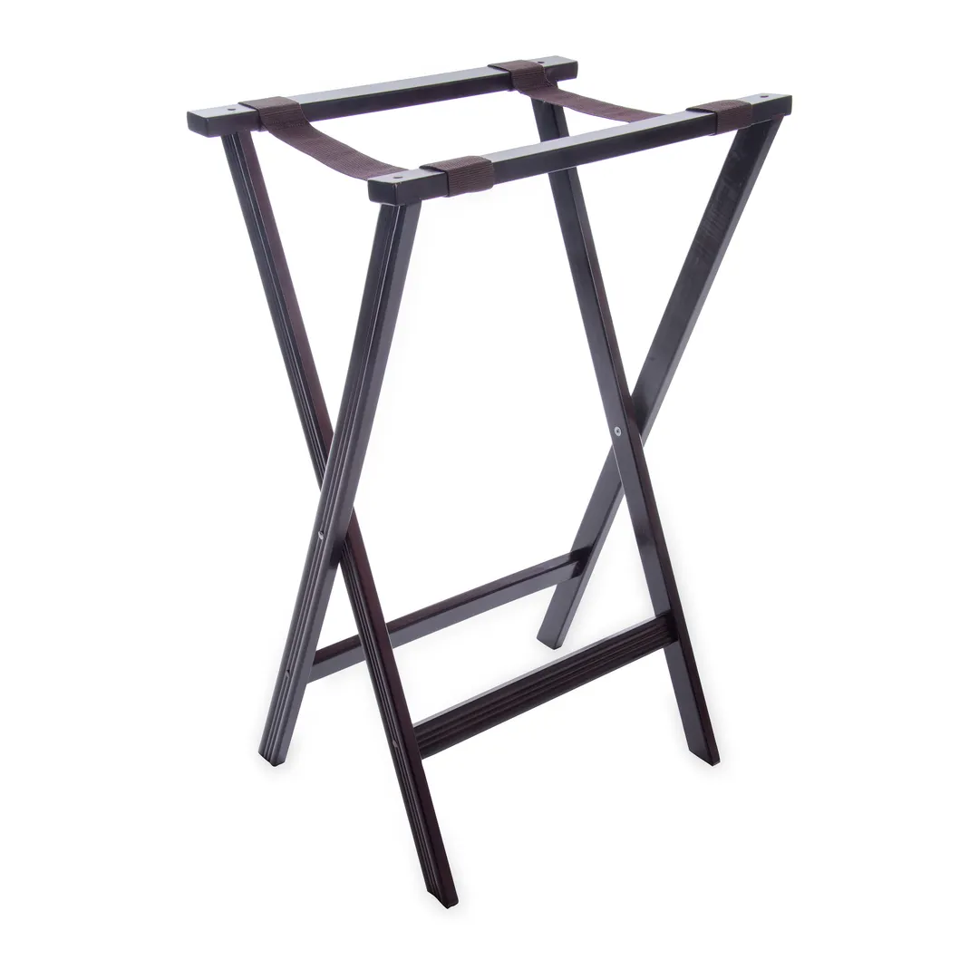 Carlisle C3620W11 Folding Tray Stand, 20"L x 18"W x 30"H, Kiln-Dried Hardwood, Walnut