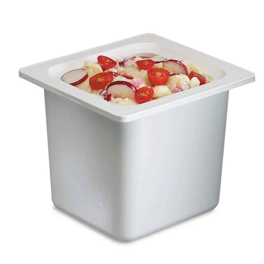 Carlisle CI7001WH Chill-It Food Pan, 1/6 Size, 6" Deep, Refrigerant Filled, ABS Plastic, White