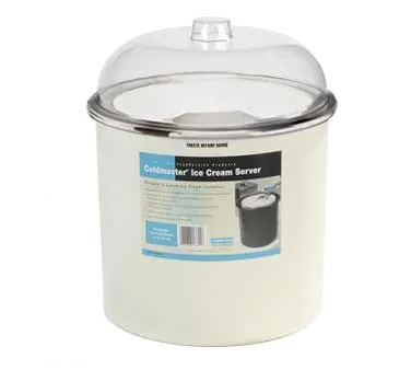 Carlisle CM101202 Coldmaster Ice Cream Server, 3‑Gallon ABS, 10" Lid, Gel‑Insulated, NSF Certified