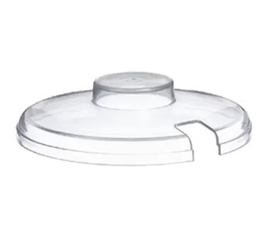 Carlisle CM103307 Coldcrock Lid, 6-1/4" Clear Acrylic, Round Slotted, Molded‑In Knob, BPA‑Free