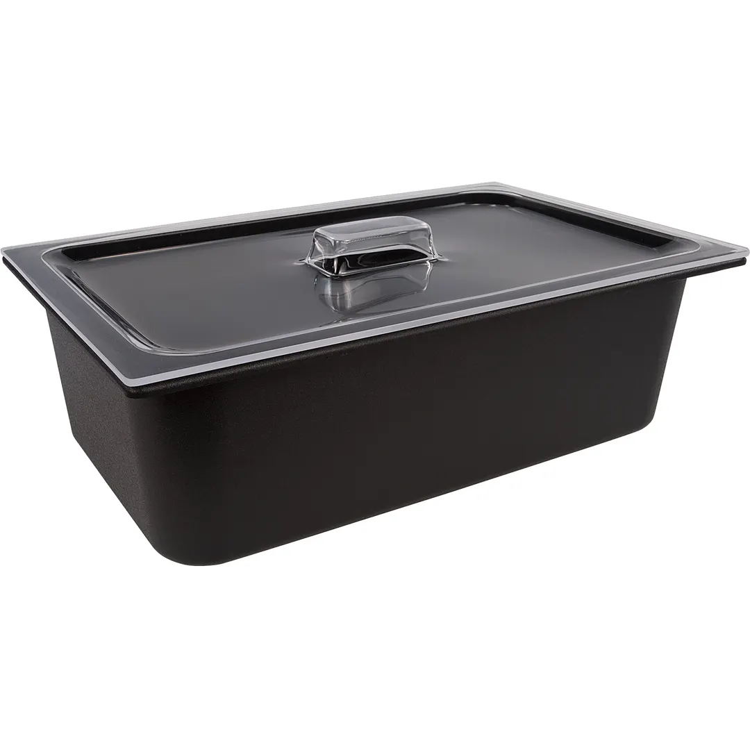 Carlisle CM110003 Coldmaster Food Pan, 1/1, 6" Deep, ABS Black, Refrigerant‑Gel Insulated