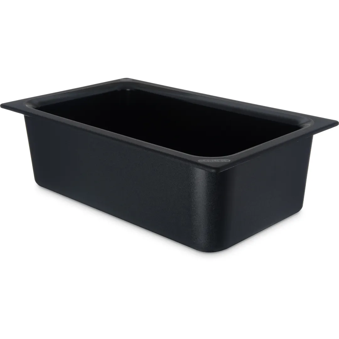 Carlisle CM110003 Coldmaster Food Pan, 1/1, 6" Deep, ABS Black, Refrigerant‑Gel Insulated