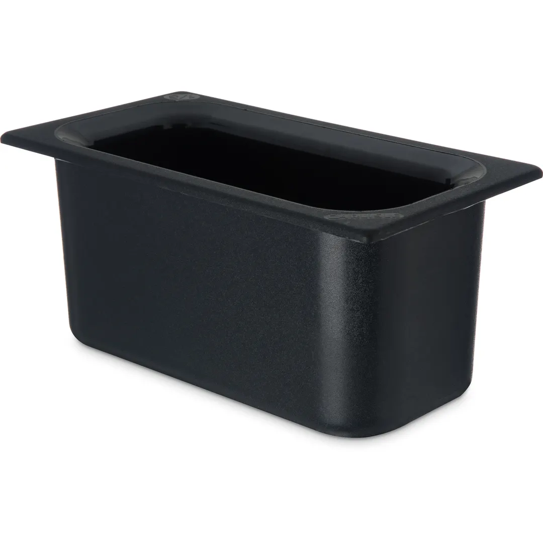 Carlisle CM110203 Coldmaster Food Pan, 1/3‑size, 6" Deep, Gel‑Insulated, Black ABS, NSF, BPA‑Free