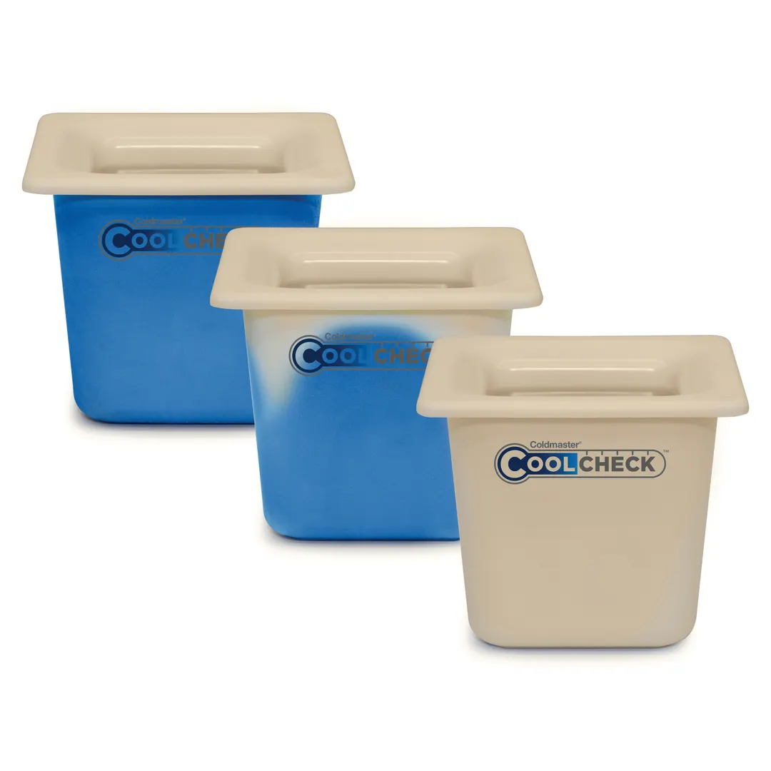 Carlisle CM1102C1402 Food Pan, 1/3 Size, 4 Qt, 6" Deep, White/Blue ABS, Color Changing