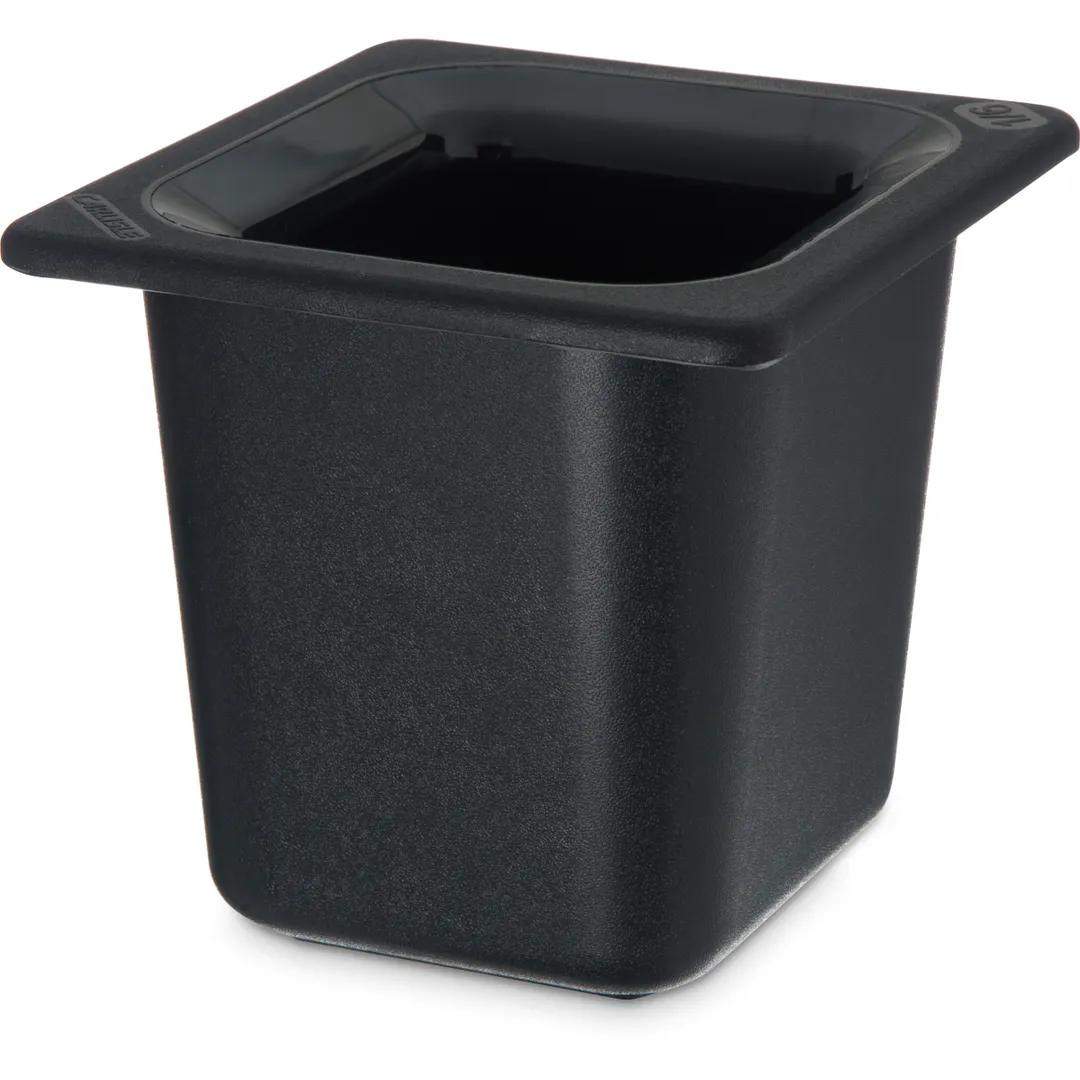 Carlisle CM110403 Coldmaster Food Pan, 1/6-size, 6" Deep, Refrigerant Insulated, Black, BPA Free