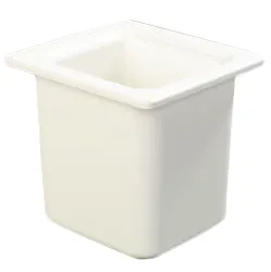 Carlisle CM110502 Coldmaster Food Pan, 1/6 Size, 6" Deep, Impact-Resistant ABS, White, NSF, BPA-Free