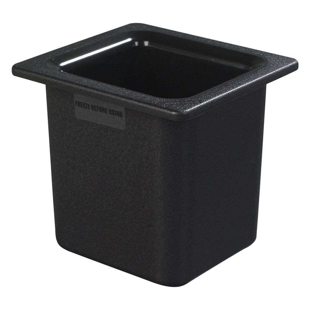 Carlisle CM110503 Coldmaster Food Pan, 1/6 Size, 6" Deep, ABS Black, Gel Insulated, NSF, BPA‑Free