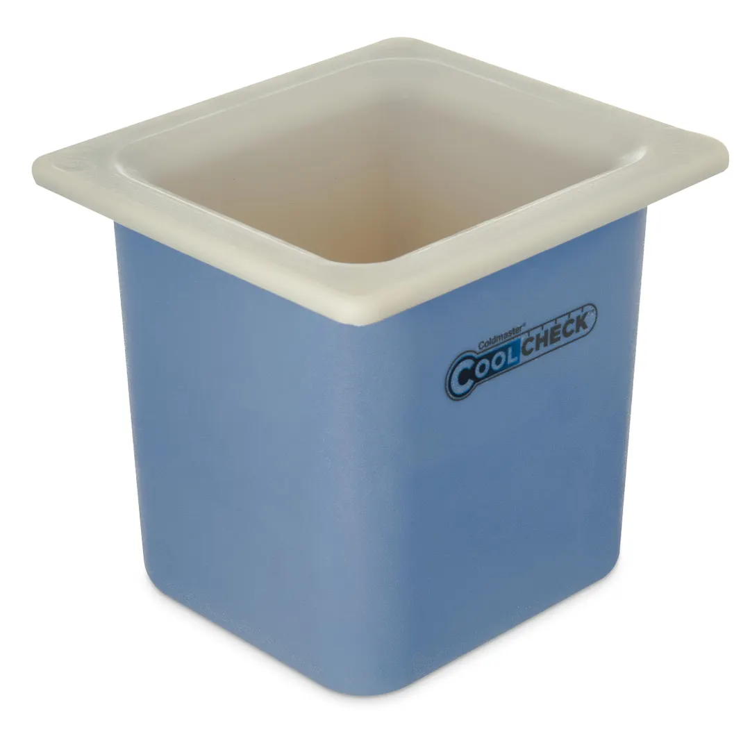 Carlisle CM1105C1402 Coldmaster Food Pan, 1/6 Size, 1.7 Qt, 6" Deep, White/Blue, ABS Plastic
