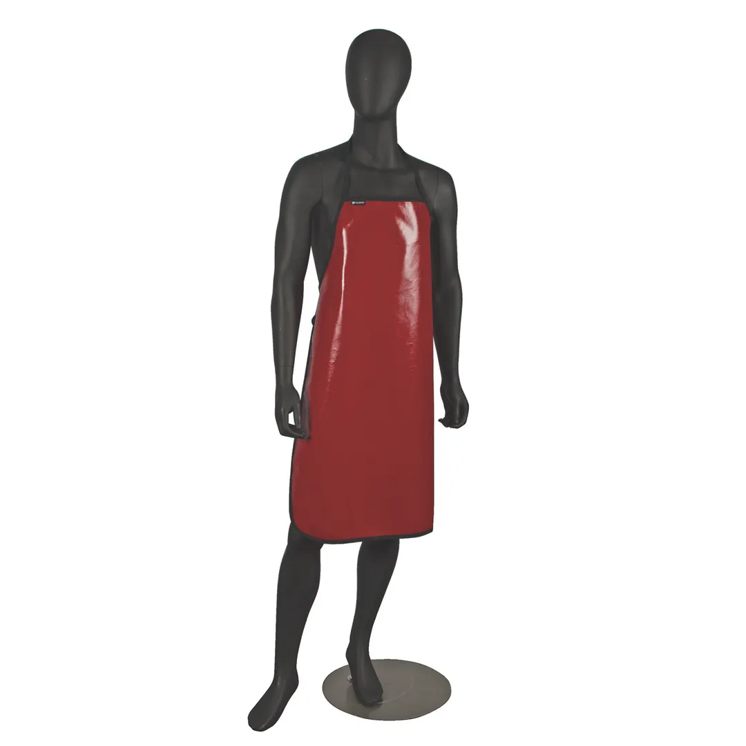 Carlisle EZKAPR - San Jamar EZ‑Kleen Dishwasher Apron, Poly‑Cotton, Red Non‑Stick Coating, Wear
