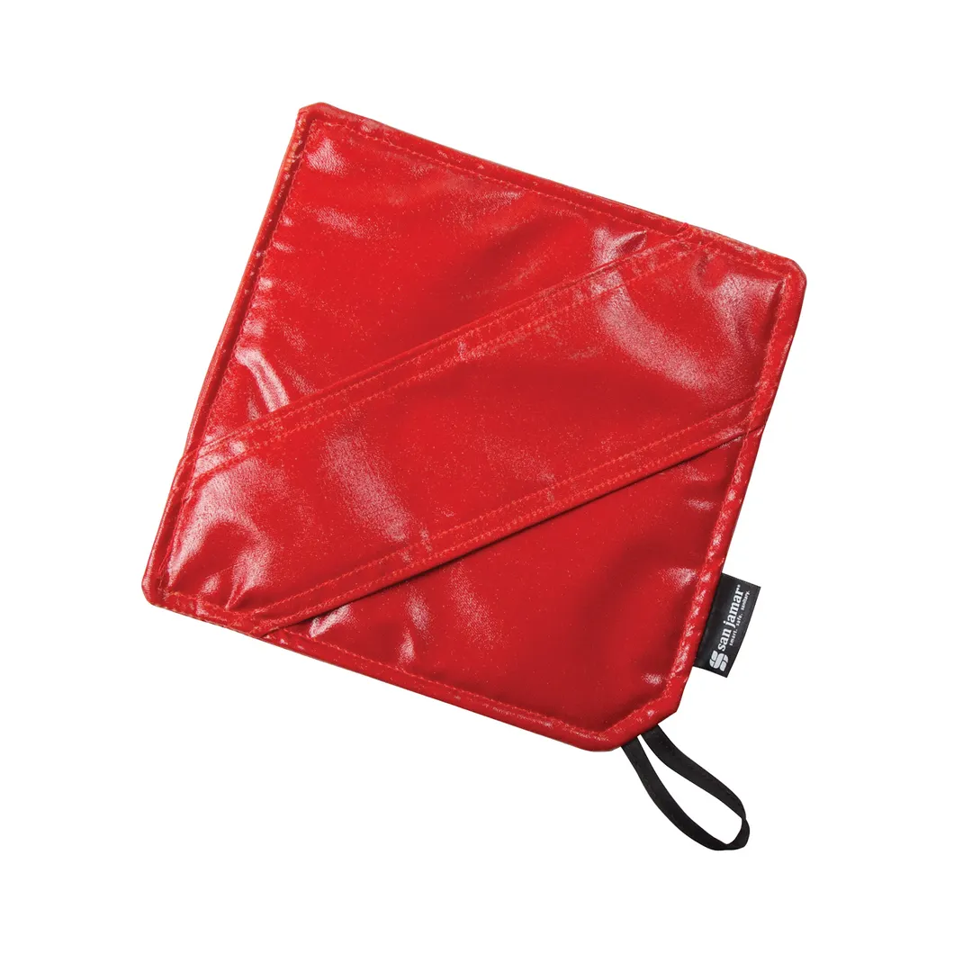 Carlisle EZKHP88 Red Square Pot Holder, 8" x 8", Poly-Cotton, Non-Stick Coating