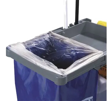 Carlisle JC194614 - Janitorial Cart Bag, 17"L x 11"W x 28"H, 25 Gallon Rip-Stop Nylon, Blue, Replacement Waste/Laundry Bag