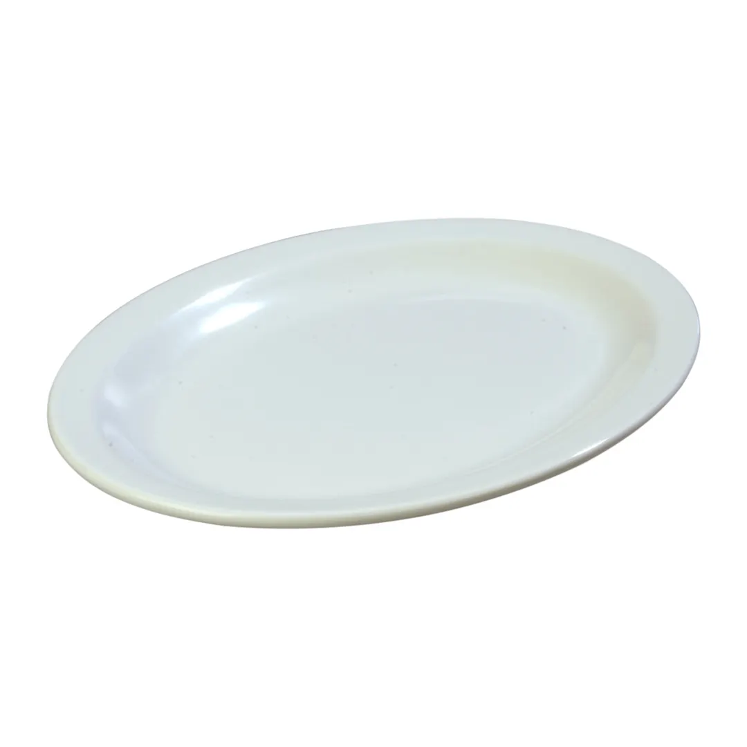 Carlisle KL12702 – 12" x 9" Oval Melamine White Platter, Dishwasher Safe, Heat Resistant 212°F