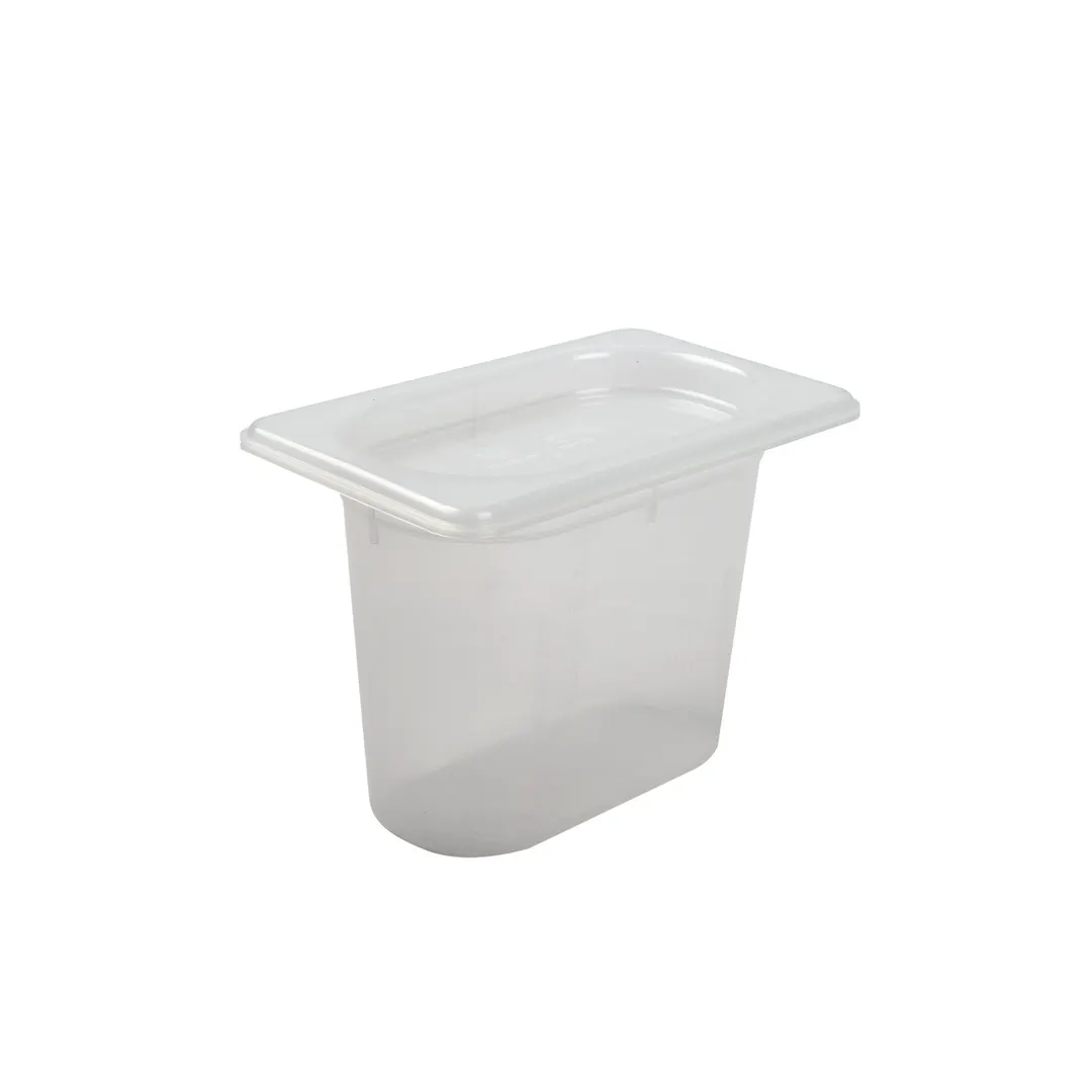 Carlisle MP19 ModPan 1/9 Size 1 Qt, 5-1/8" Clear PP Lid, Microwave & Dishwasher Safe - 1/Case