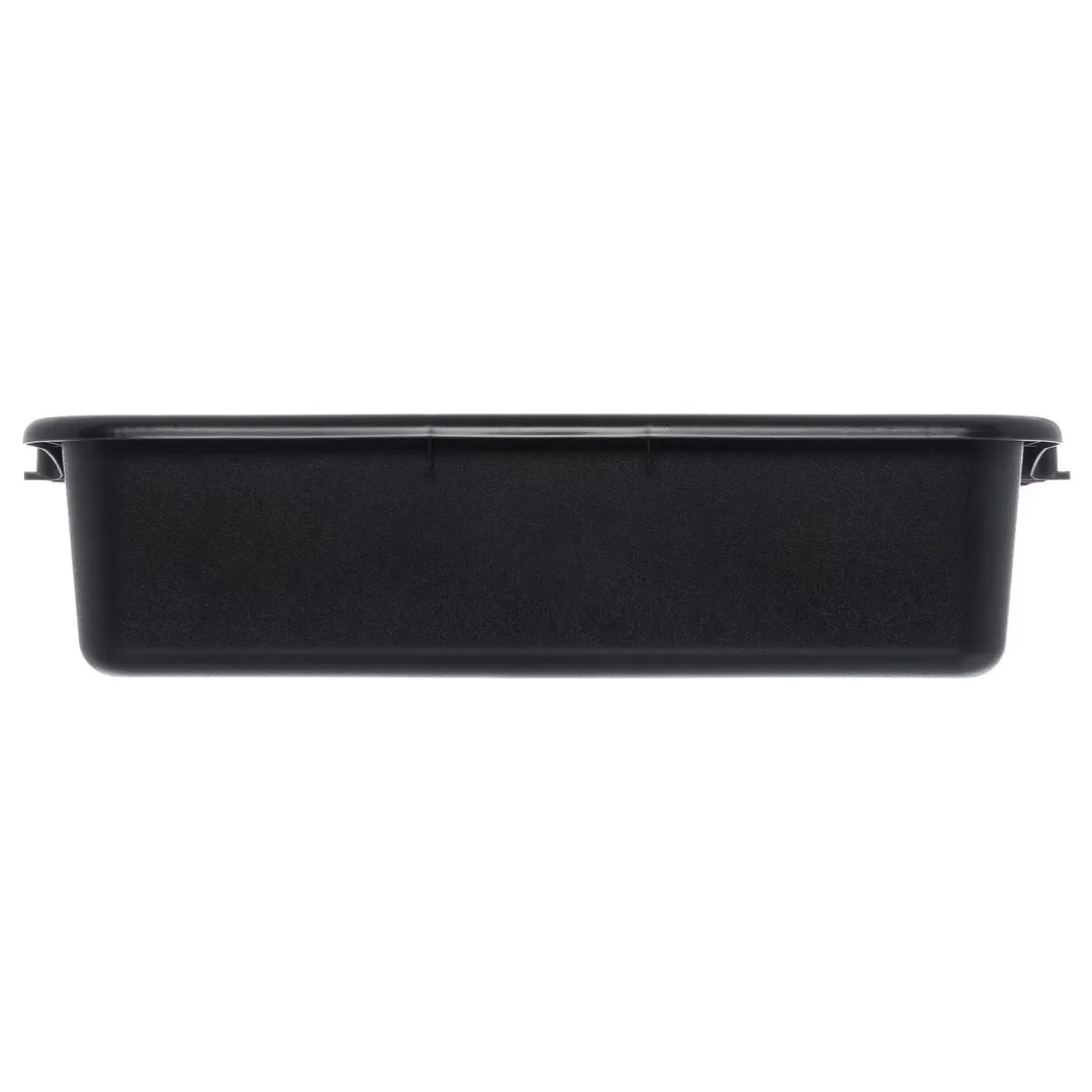 Carlisle N4401003 Comfort Curve™ Tote Box, 20"L x 15"W x 5"H Black HDPE, 1‑Compartment, Stackable, Handles