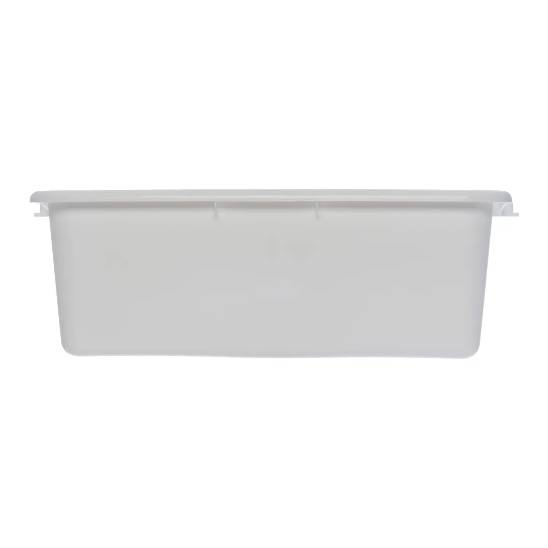 Carlisle N4401102 Comfort Curve™ Tote Box, 20"L x 15"W x 7"H White Polyethylene, 1‑Compartment, Stackable with Reinforced Rim, NSF Certified