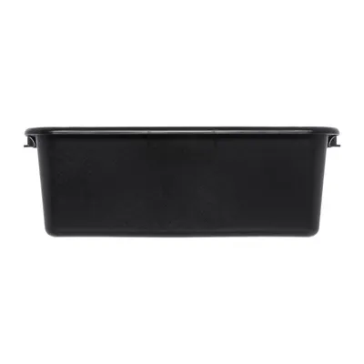 Carlisle N4401103 Comfort Curve™ Tote Box, 20"L x 15"W x 7"H Black Polyethylene, 1‑Compartment, Stackable with Reinforced Rim, NSF Certified