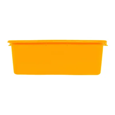 Carlisle N4401104 Comfort Curve™ Tote Box, 20" L x 15" W x 7" H, Yellow High‑Density Polyethylene, 1‑Compartment, Stackable with Reinforced Rim and Ergonomic Handles, NSF Certified for HACCP Zone Use