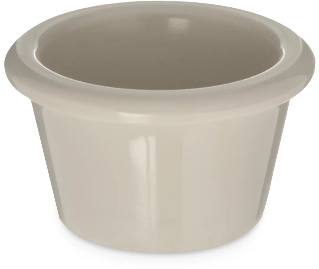 Carlisle S27542 Plastic Ramekin 1.5 oz, 2.5" Dia, Melamine, Dishwasher Safe, NSF, Stackable