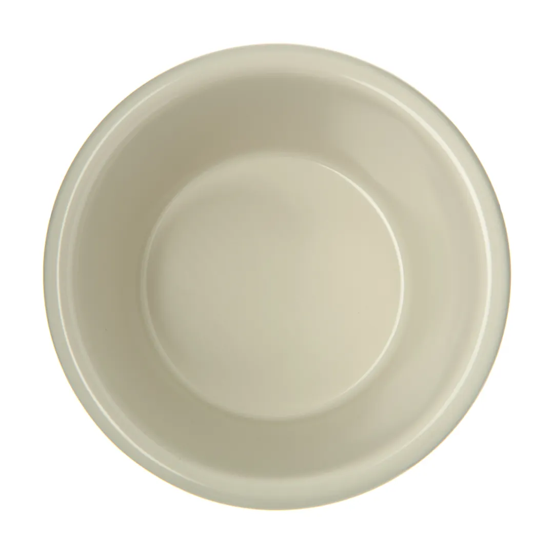 Carlisle S287-842 Plastic Ramekin 4 oz (3‑3/8" Dia) Bone Melamine Stackable Dishwasher Safe - 12/Pack