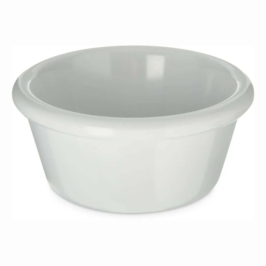 Carlisle S29002 - 6 oz Ramekin, 3-9/10" Diameter, White Melamine, Stackable, NSF, BPA‑Free