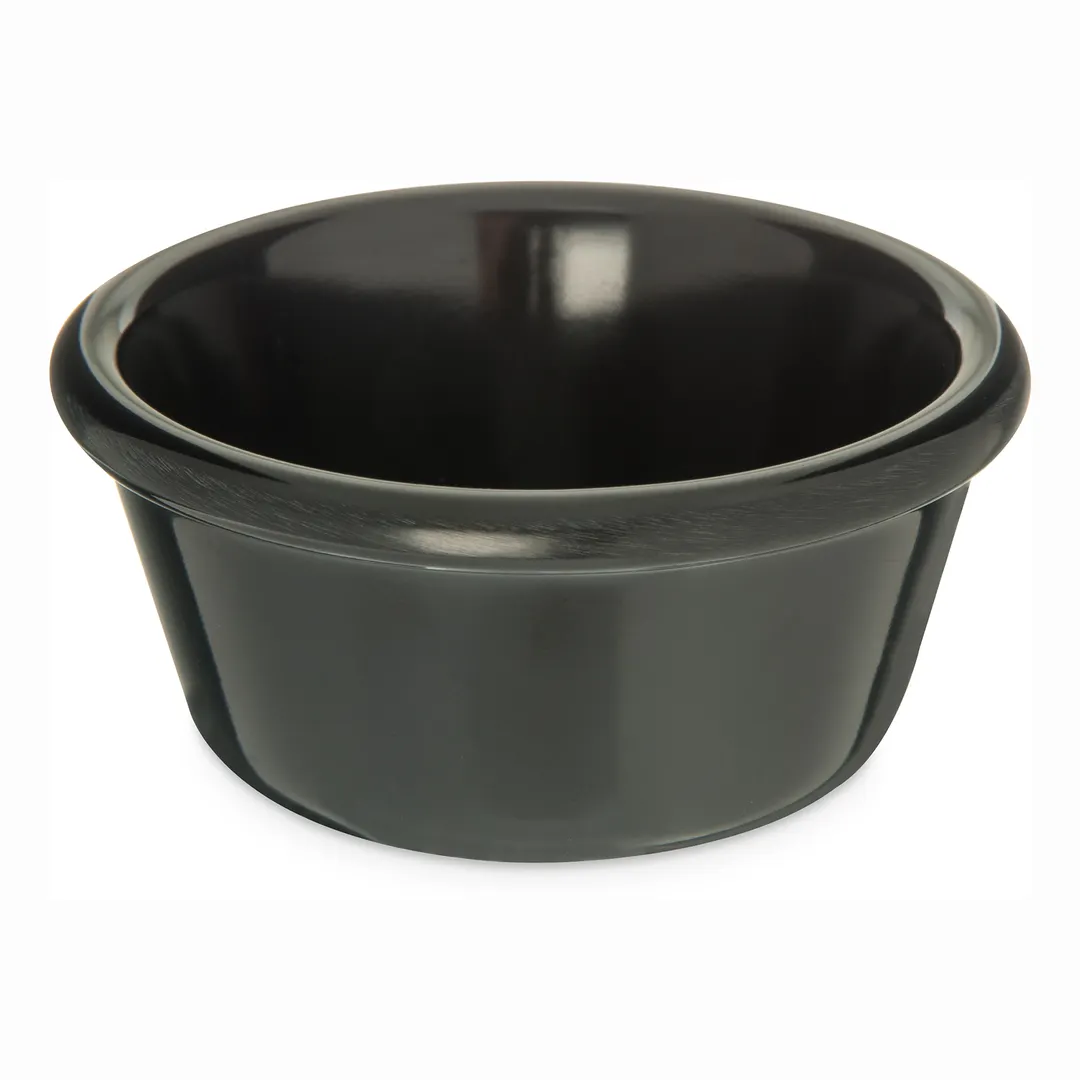 Carlisle S29003 - 6 Oz Black Melamine Ramekin, 3.9" Diameter, NSF Certified, BPA‑Free, Stackable