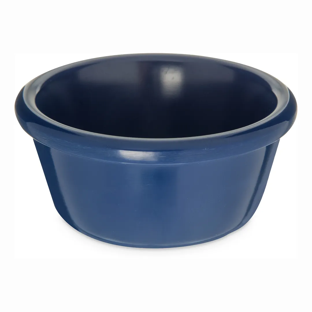Carlisle S29060 Ramekin, 6 Oz, 3.9" Diameter, Cobalt Blue Melamine, Dishwasher Safe, Stackable